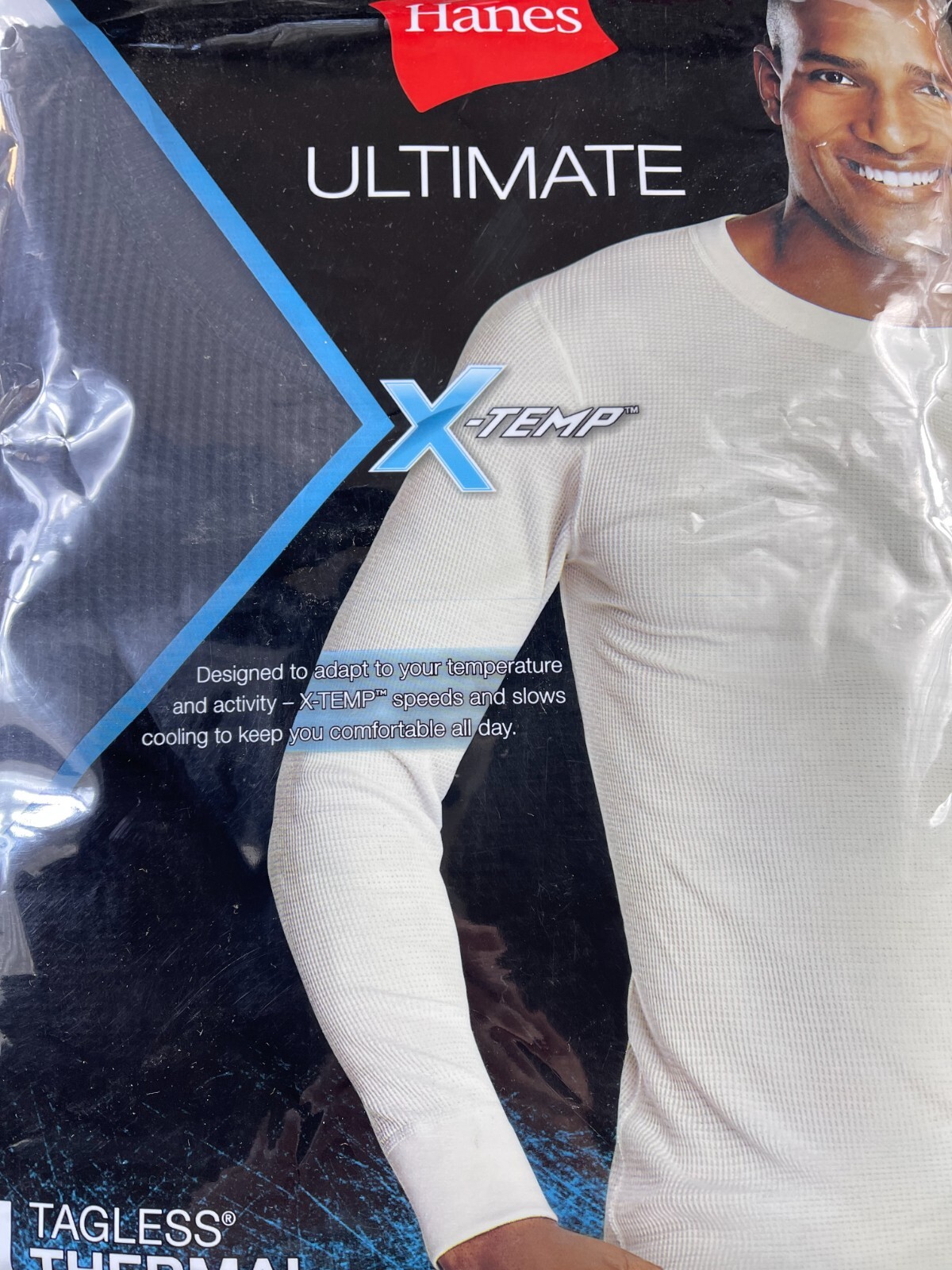 Men’s Hanes Ultimate X-Temp Thermal Crew Neck Long Sleeve Tagless NEW BJ