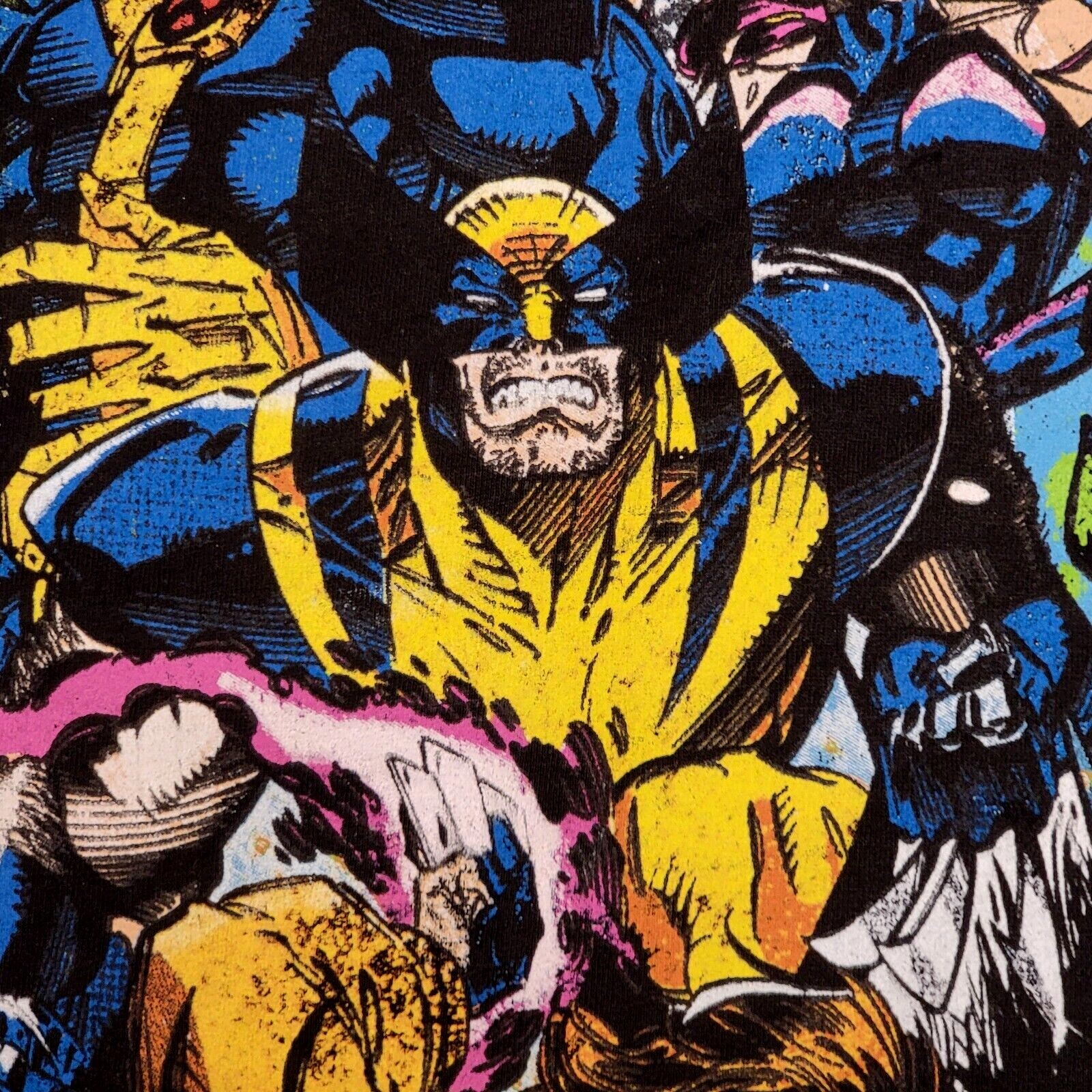 X-Men Shirt Mens Large Black Wolverine Marvel Andy Kubert Comic Casual NWoT