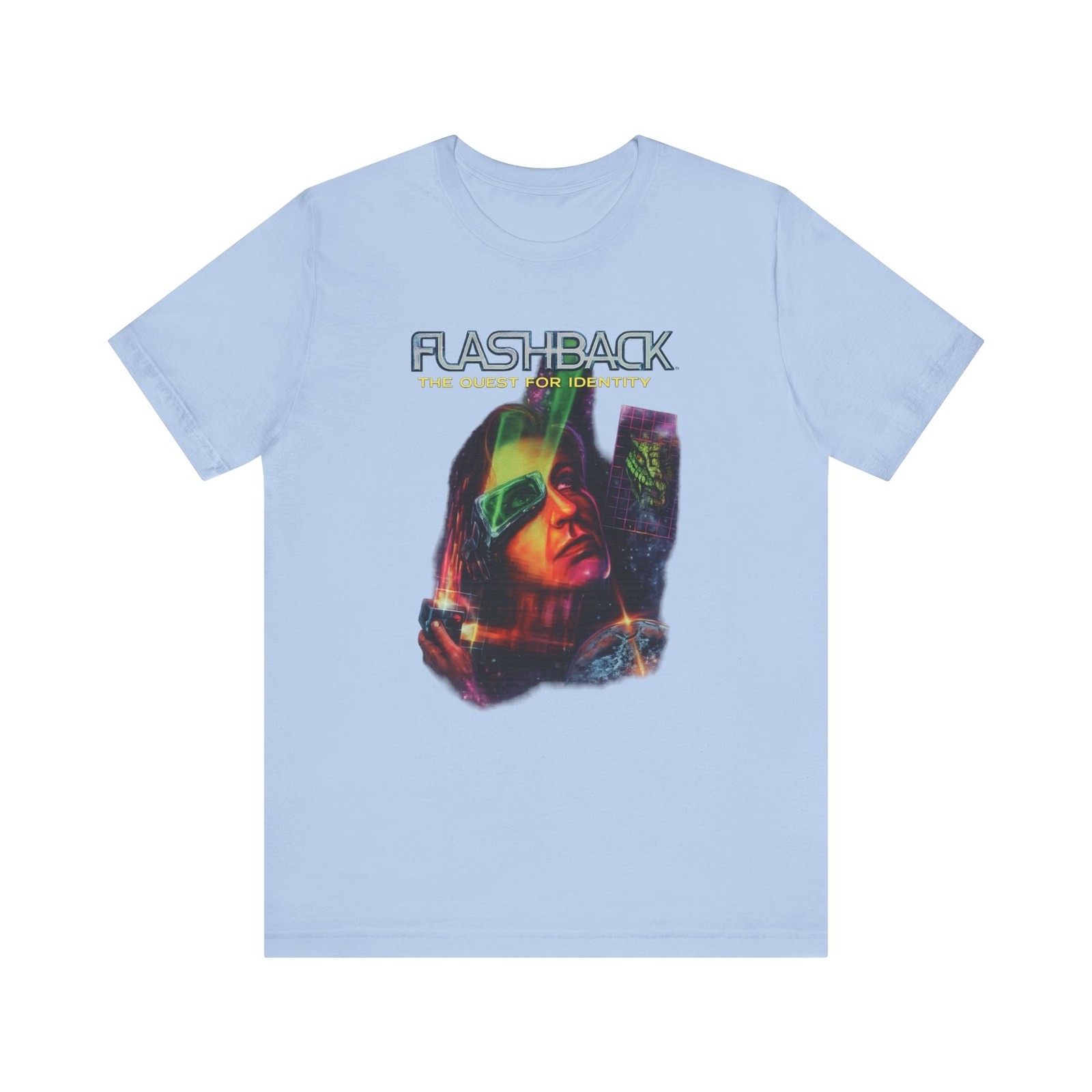 Flashback: The Quest for Identity MSDOS PC Cover Unisex Jersey Short Sleeve Tee