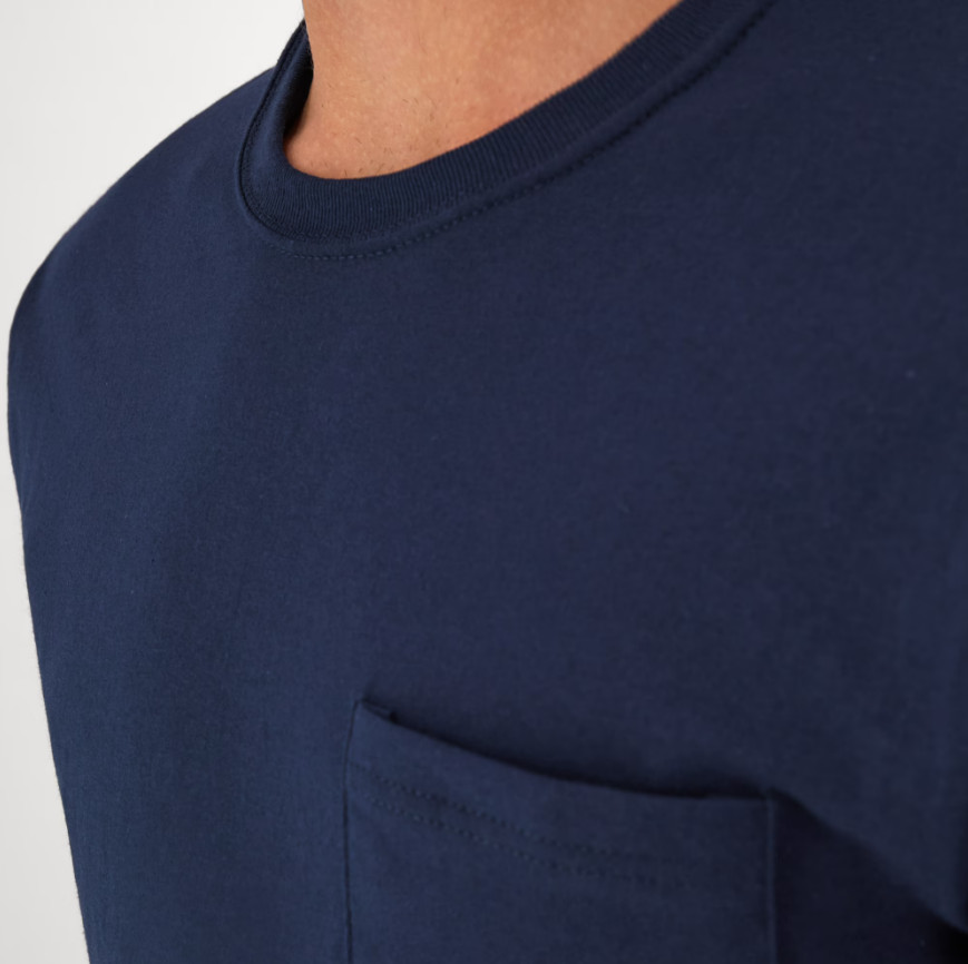 Hanes 6-Pack Pocket Tee Men’s T-Shirt Soft and Breathable Assorted