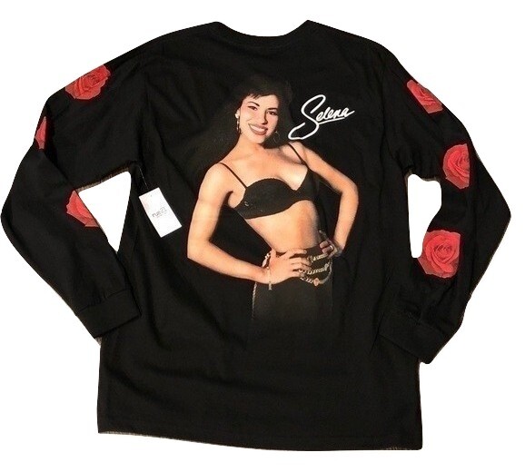 Official Selena Rose Black Long Sleeve Tee Shirt New
