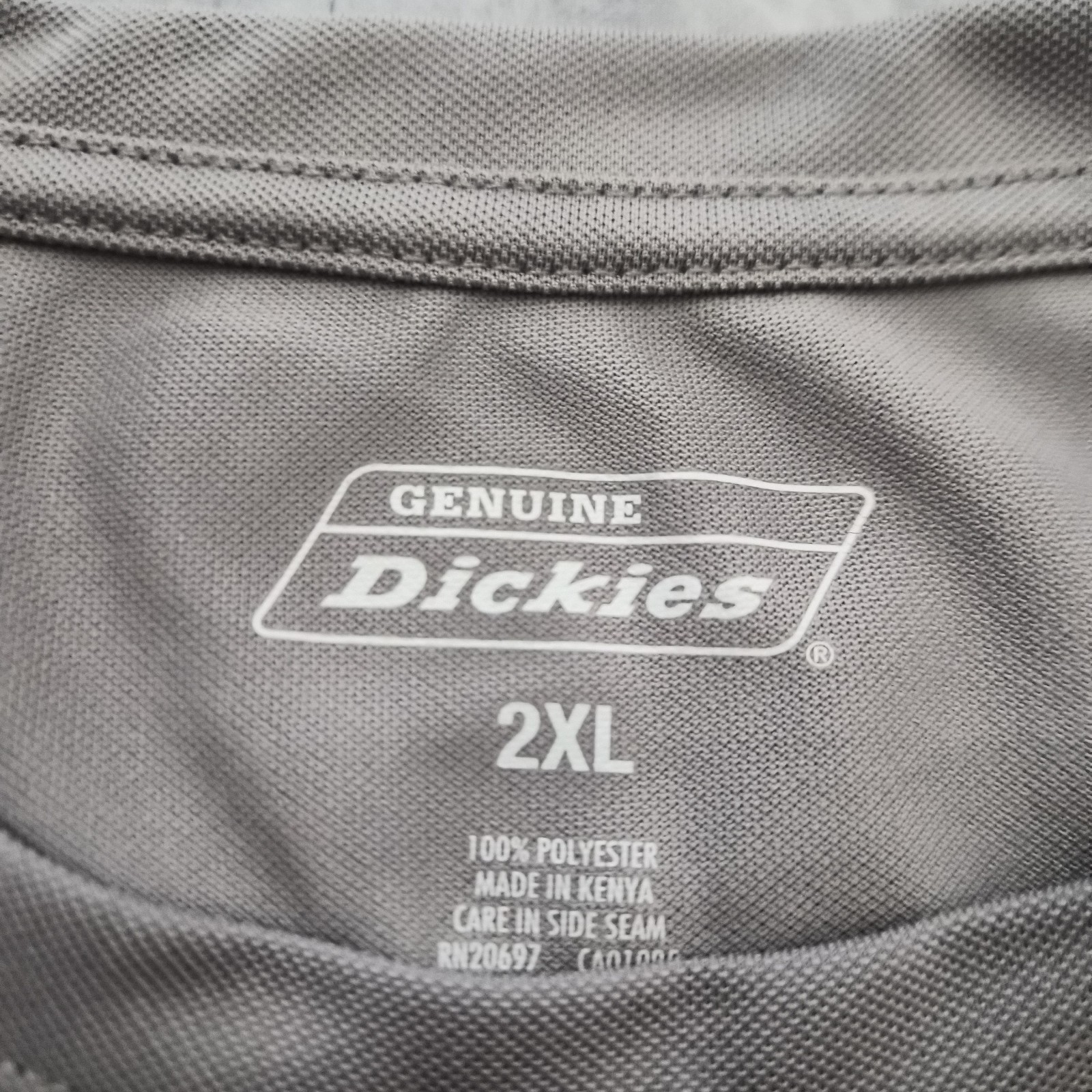 Dickies Genuine Gray Polyester Men’s Pocket Crew Neck T-Shirt 2XL