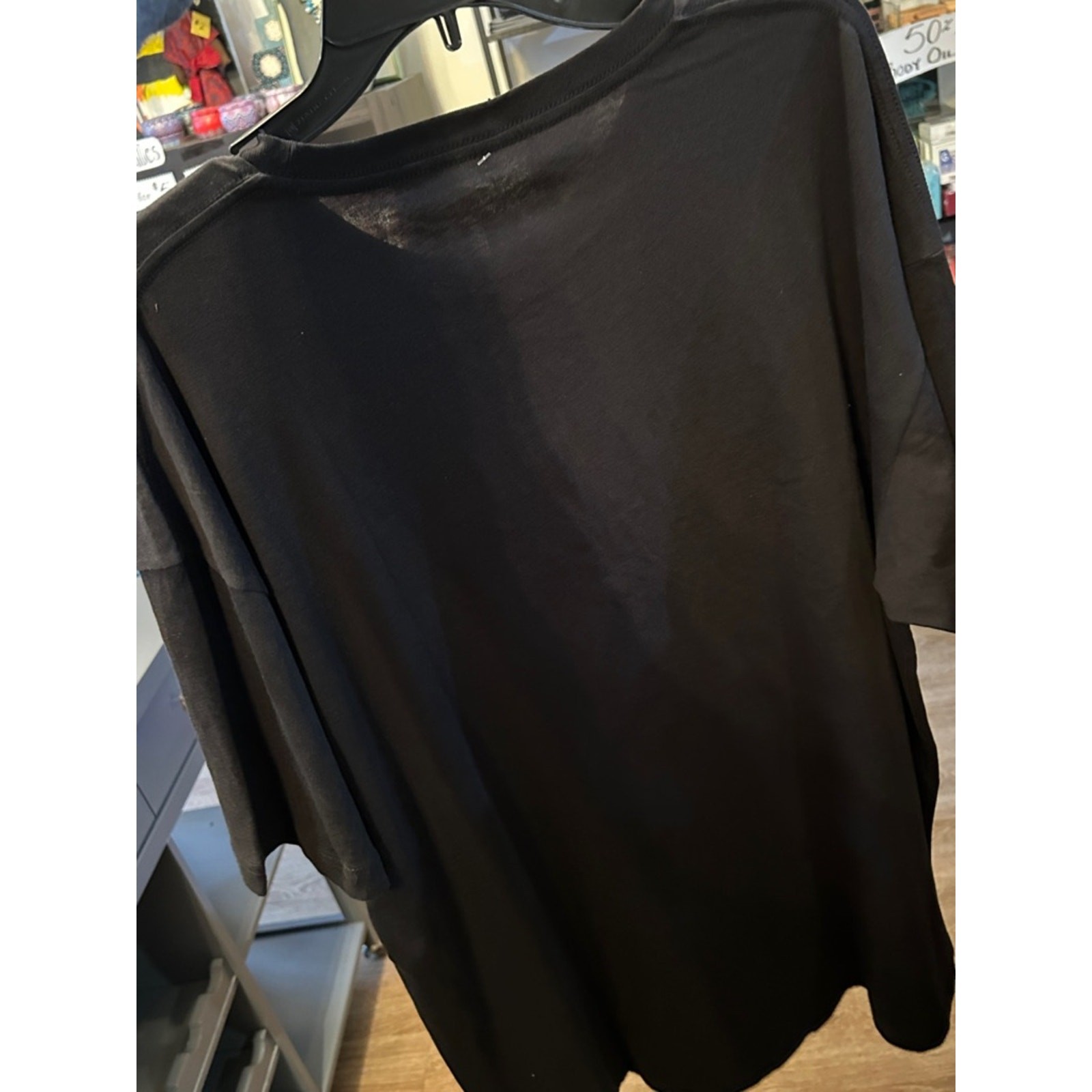 Source Unknown Black Tee with Neon Lion Graphic