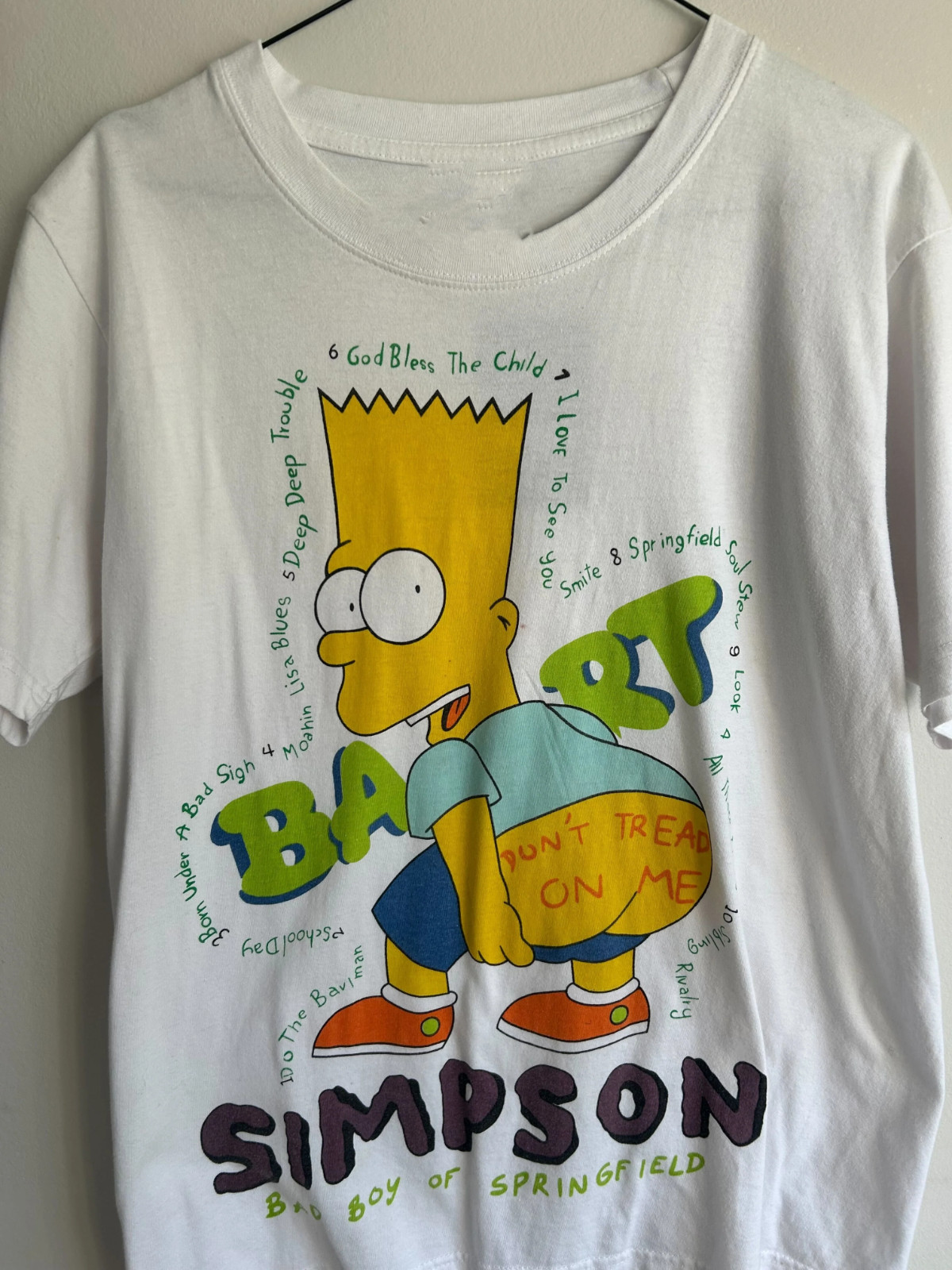 The Simpsons Bart Simpson Heavy Cotton White All Size T Shirt For Fans TR626