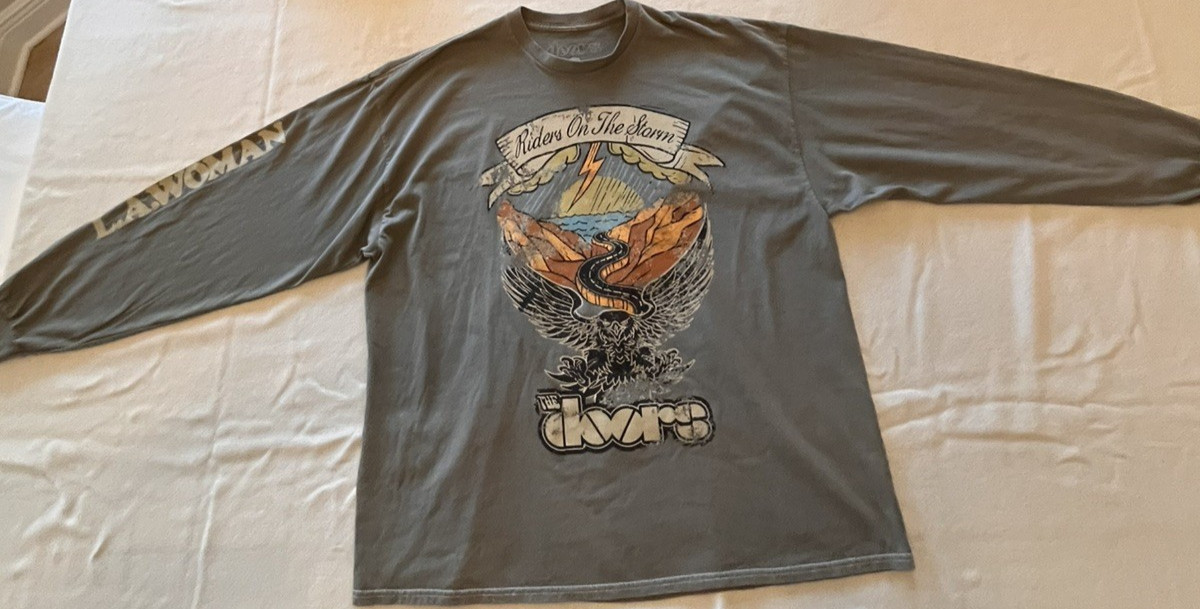 Urban Outfitters THE DOORS Long Sleeve Graphic Tee Oversized S/M Pristine