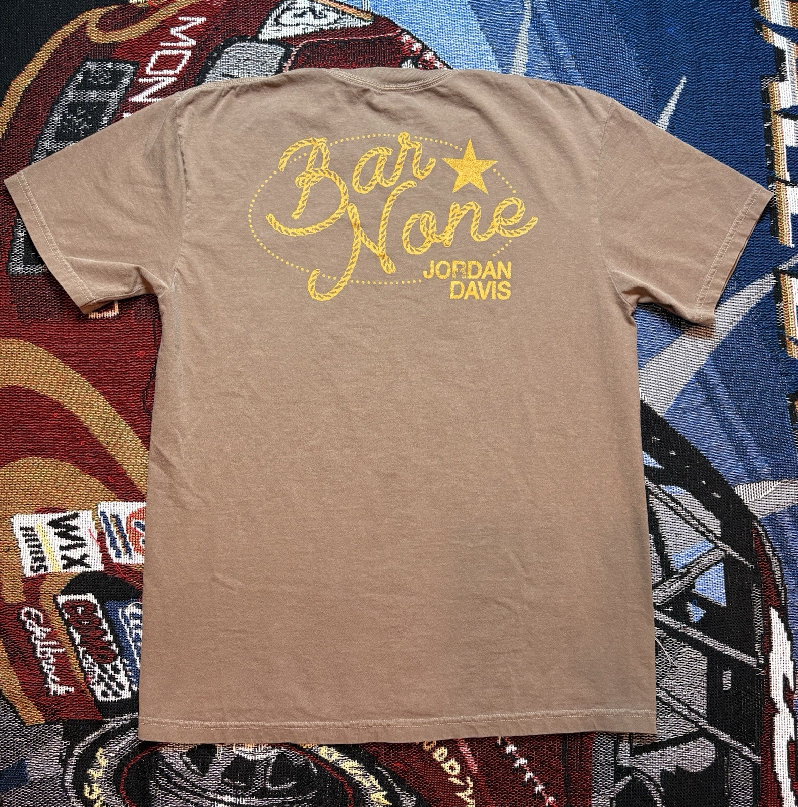 Jordan Davis Shirt Bar None Men Large Country Music Brown Official Merch