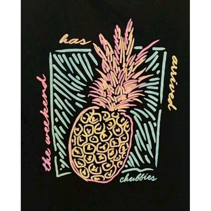 Chubbies The Weekend Has Arrived Pocket T- Shirt Size Medium Graphic Beach