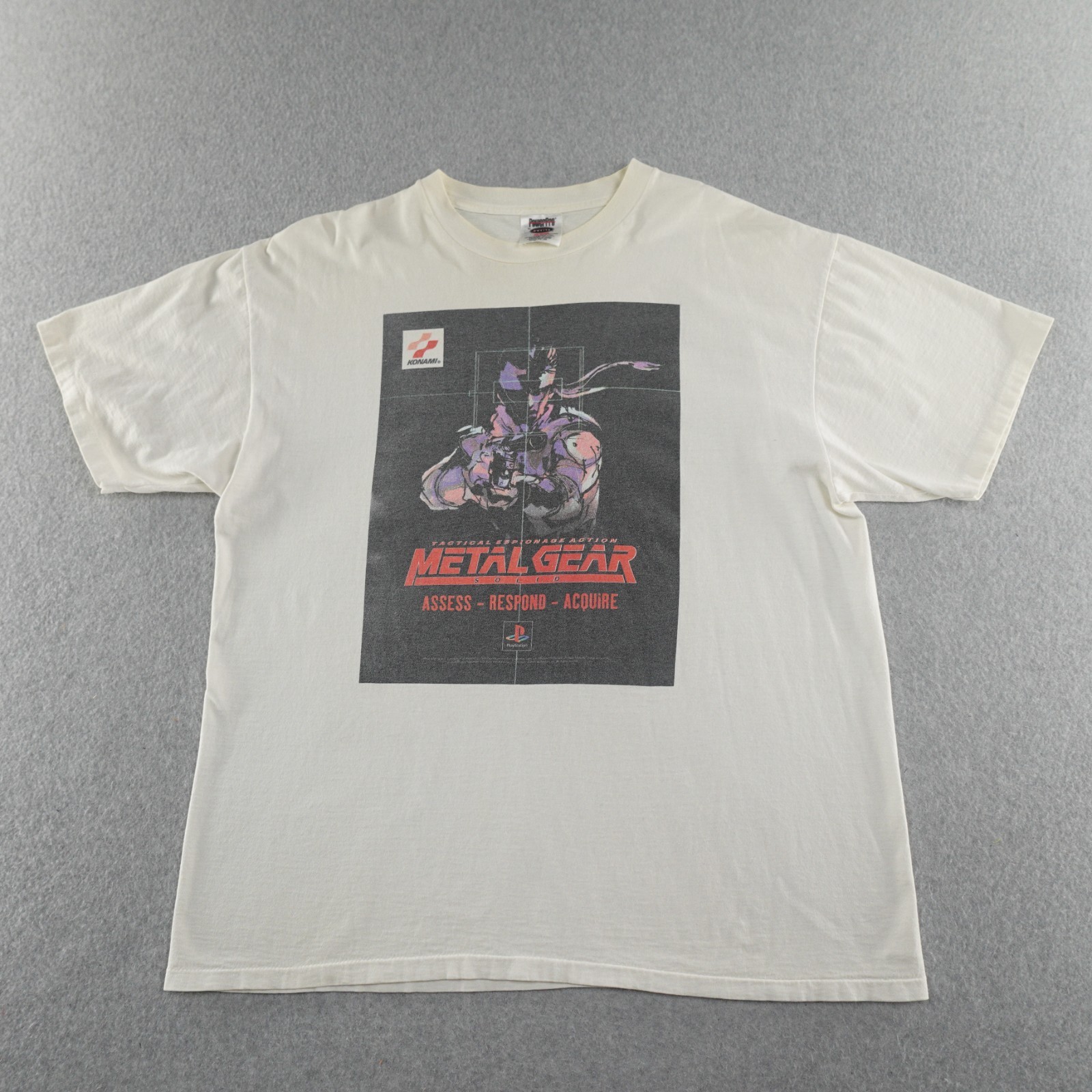 Vintage Metal Gear Solid Mens XL (23X28) Video Game Shirt 1998