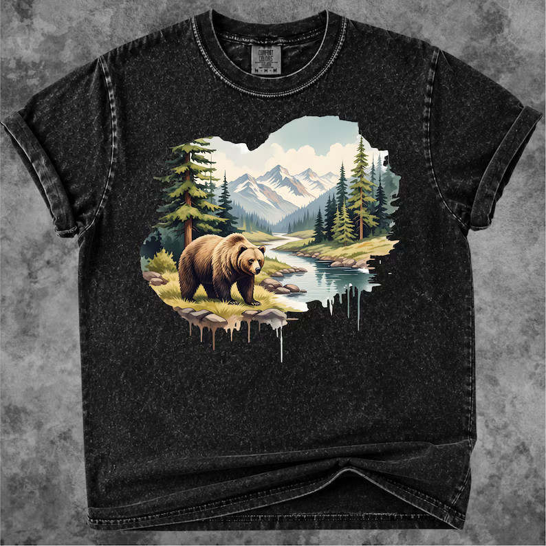 Watercolor Bear Comfort Tee