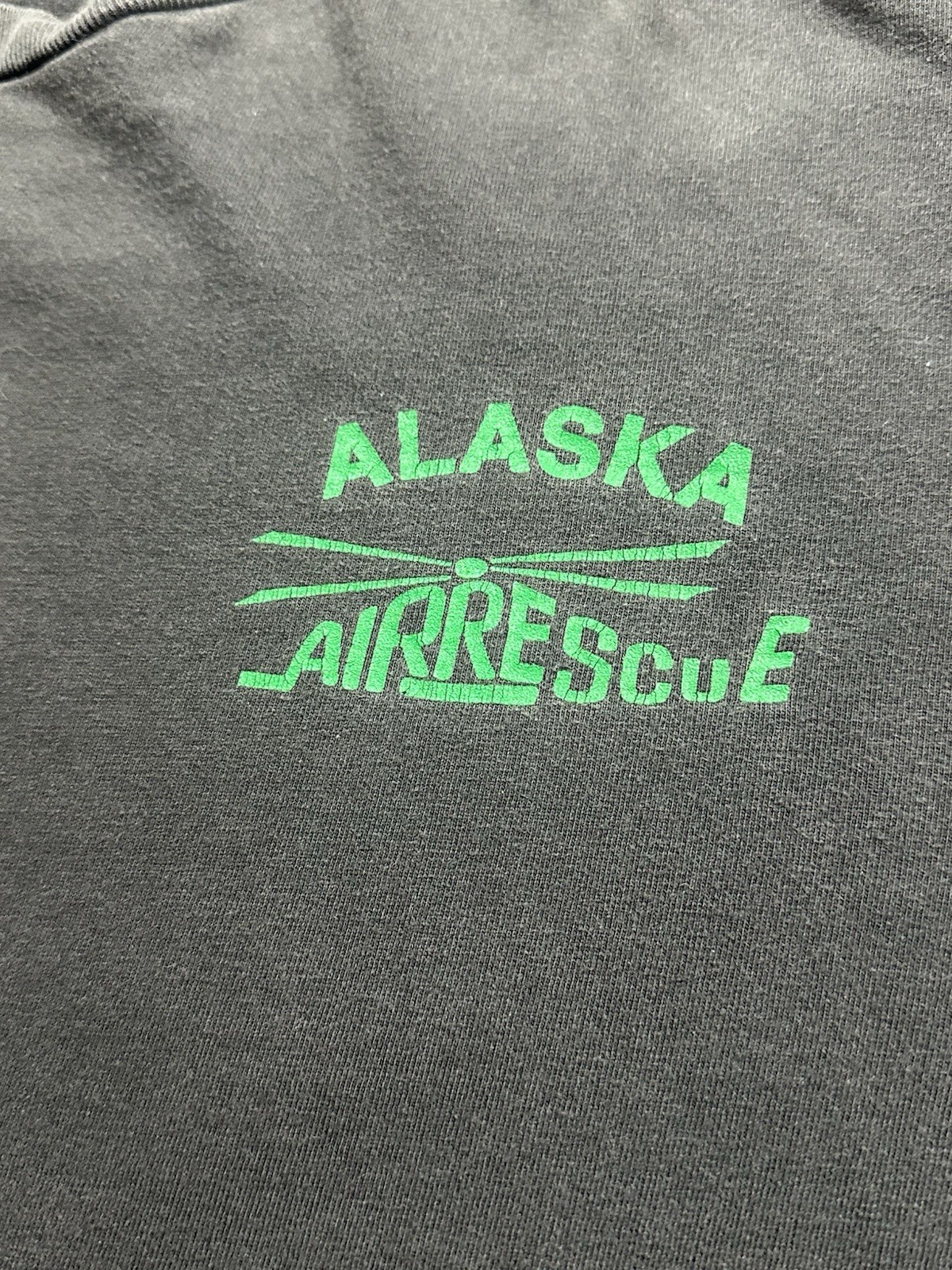 Vtg Alaska Air Rescue 210th RQS Long Sleeve T-Shirt Mens XL USA Jolly Green ANG