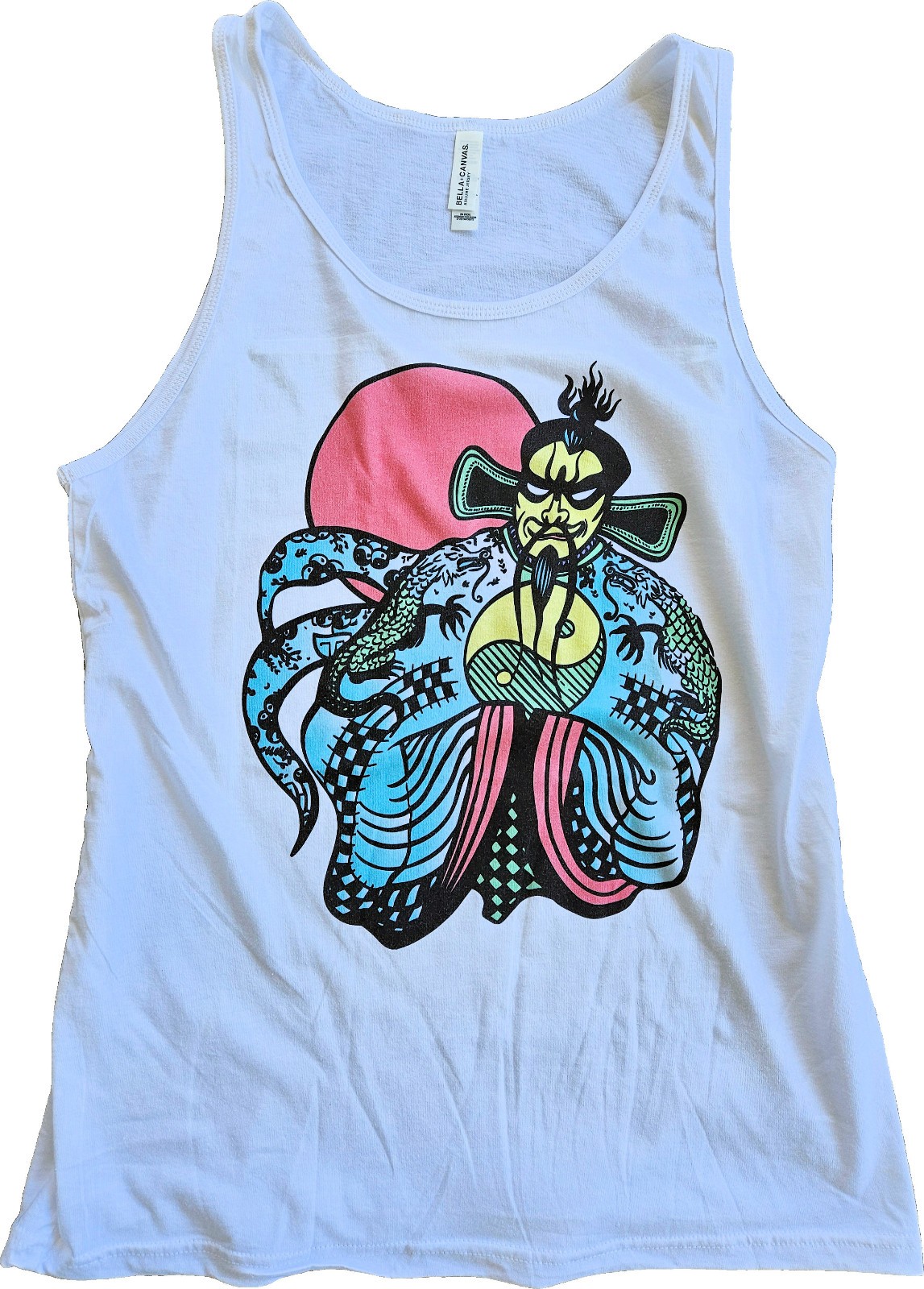 Fu Manchu White Tank Top Big Trouble In Little China Jack Burton Cosplay