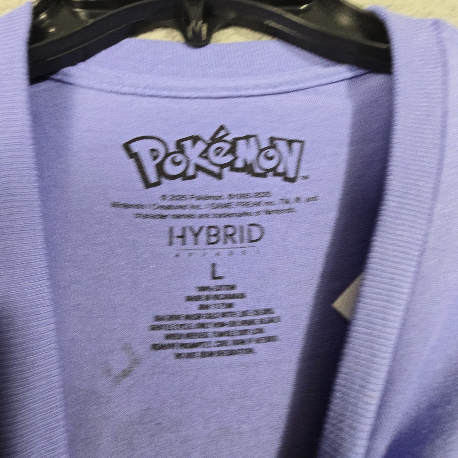 Pokémon Pikachu Shirt Mens Large Comic Con Purple Ghost Japanese Cards Anime 90s