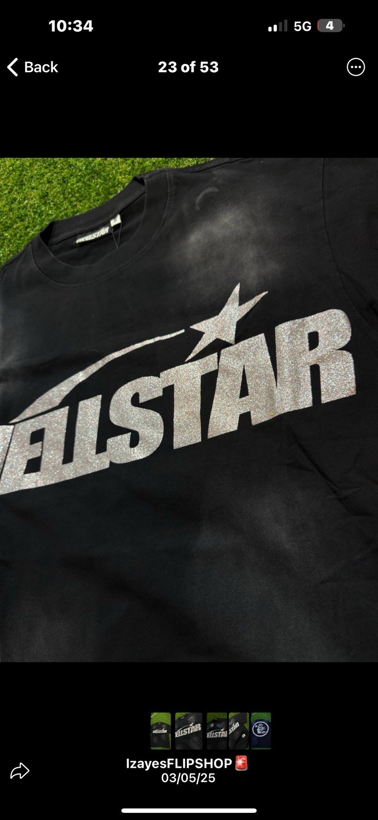 Hellstar Classic Black T-Shirt Size M 100% Authentic