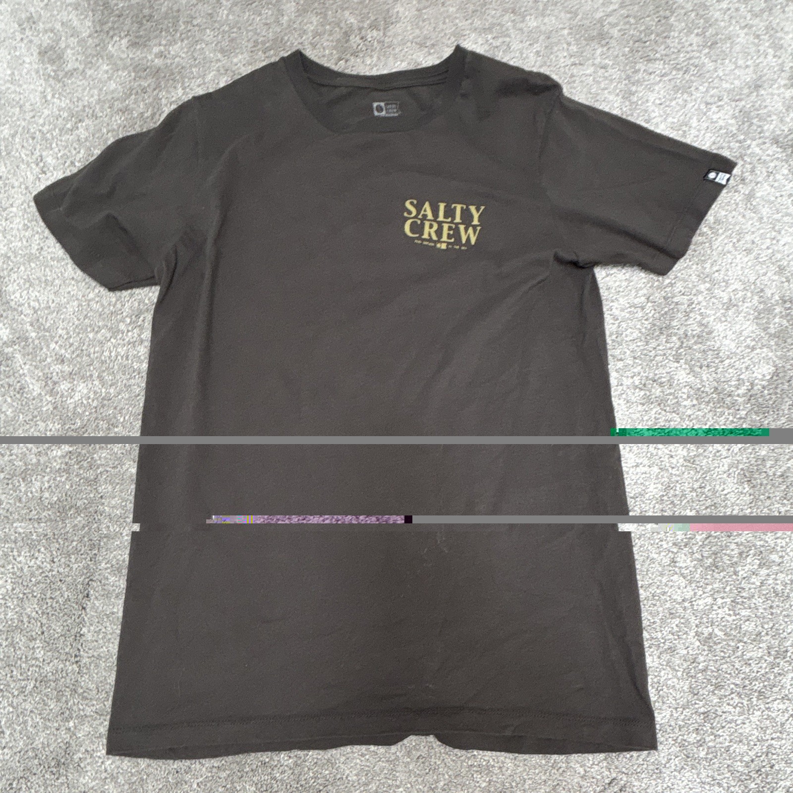 Salty Crew Men’s Medium Green/Gray Crew Neck Short Sleeve T-Shirt FREE SHIPPING