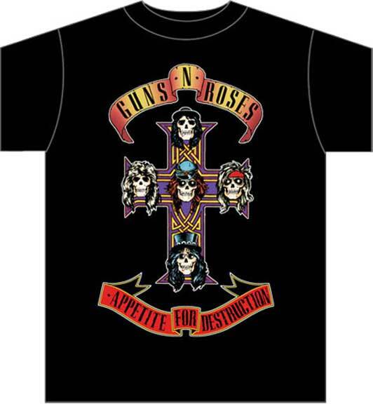 GUNS N ROSES Appetite For Destruction – Cross T SHIRT S-M-L-XL-2XL New Official