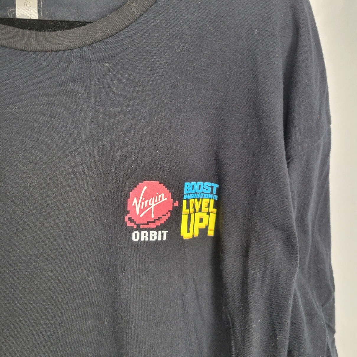 VIRGIN ORBIT Space Program T Shirt Black Men’s XXL Double Sided Boost Level Up
