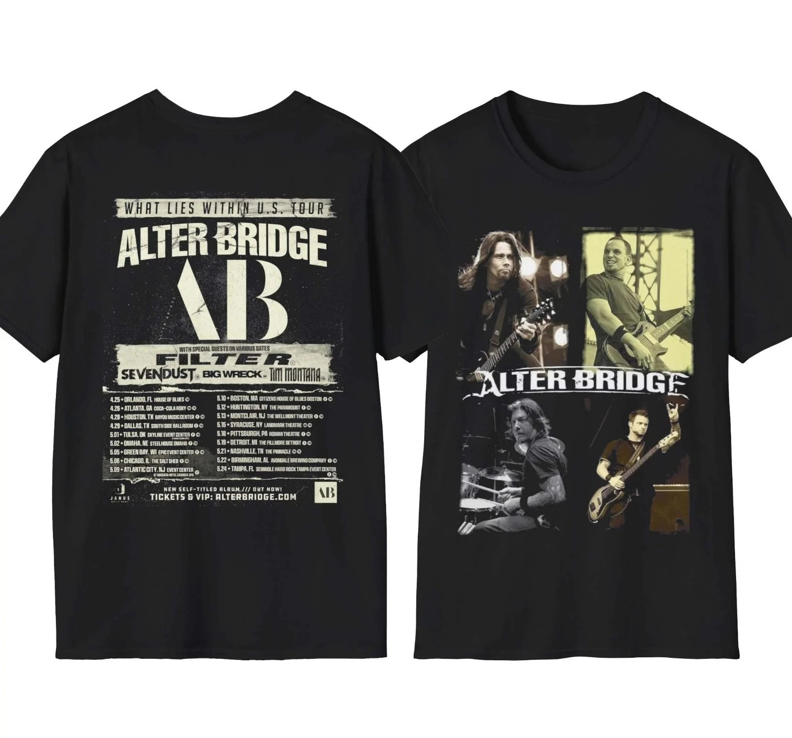 Alter Bridge Tour 2026 in US Two Side Unisex T-Shirt