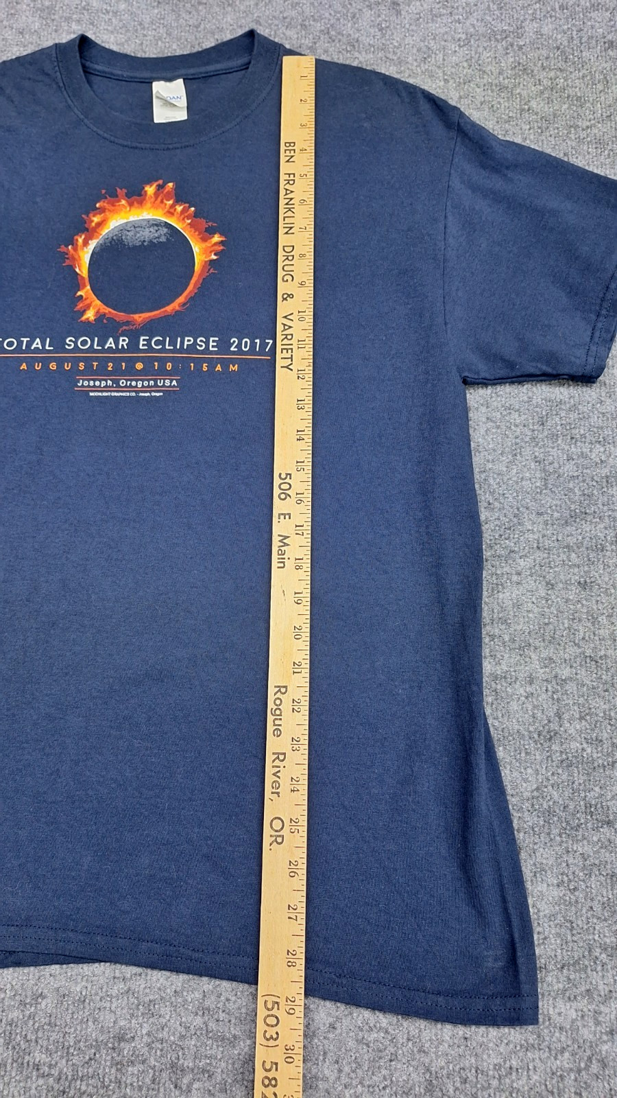 Gildan Ultra Cotton Joseph Oregon Solar Eclipse 2017 Graphic T-Shirt Adult Large