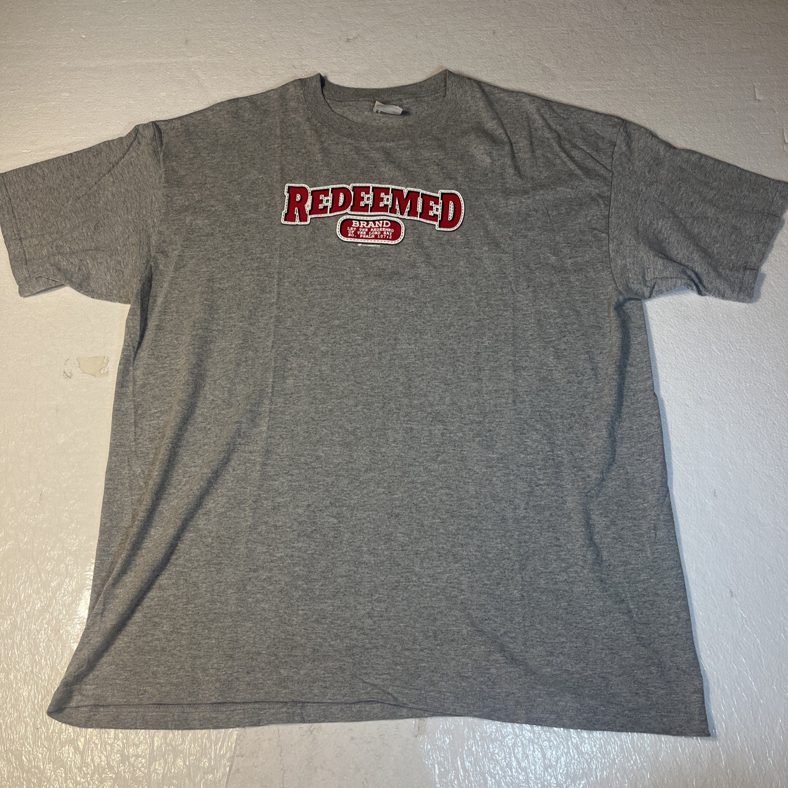Redeemed Brand” t-shirt Jesus Religious Shirt XL Mens Gray