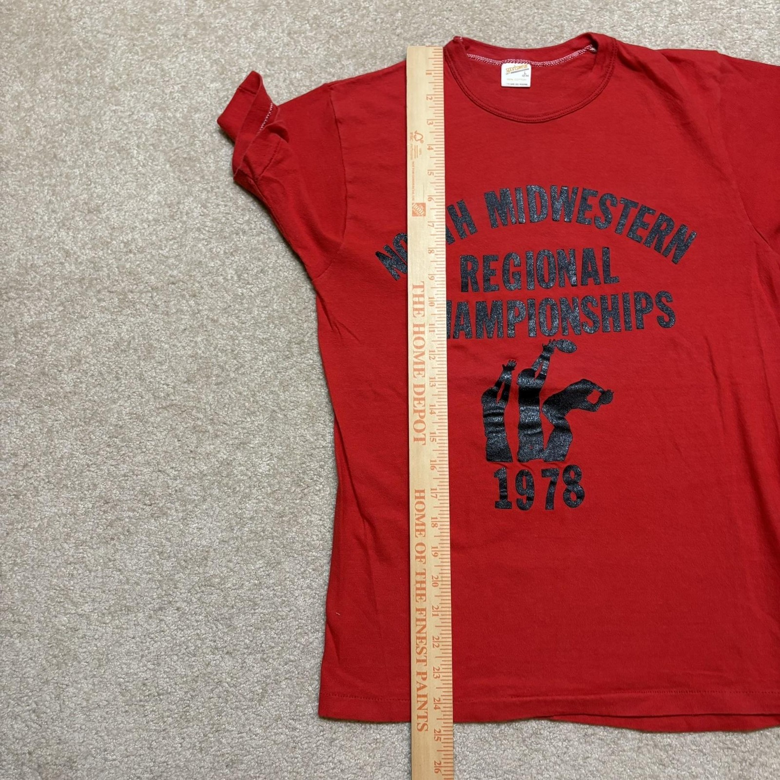 Vtg 70s Sportswear Shirt Mens Large North Midwestern Championships 1978 Retro