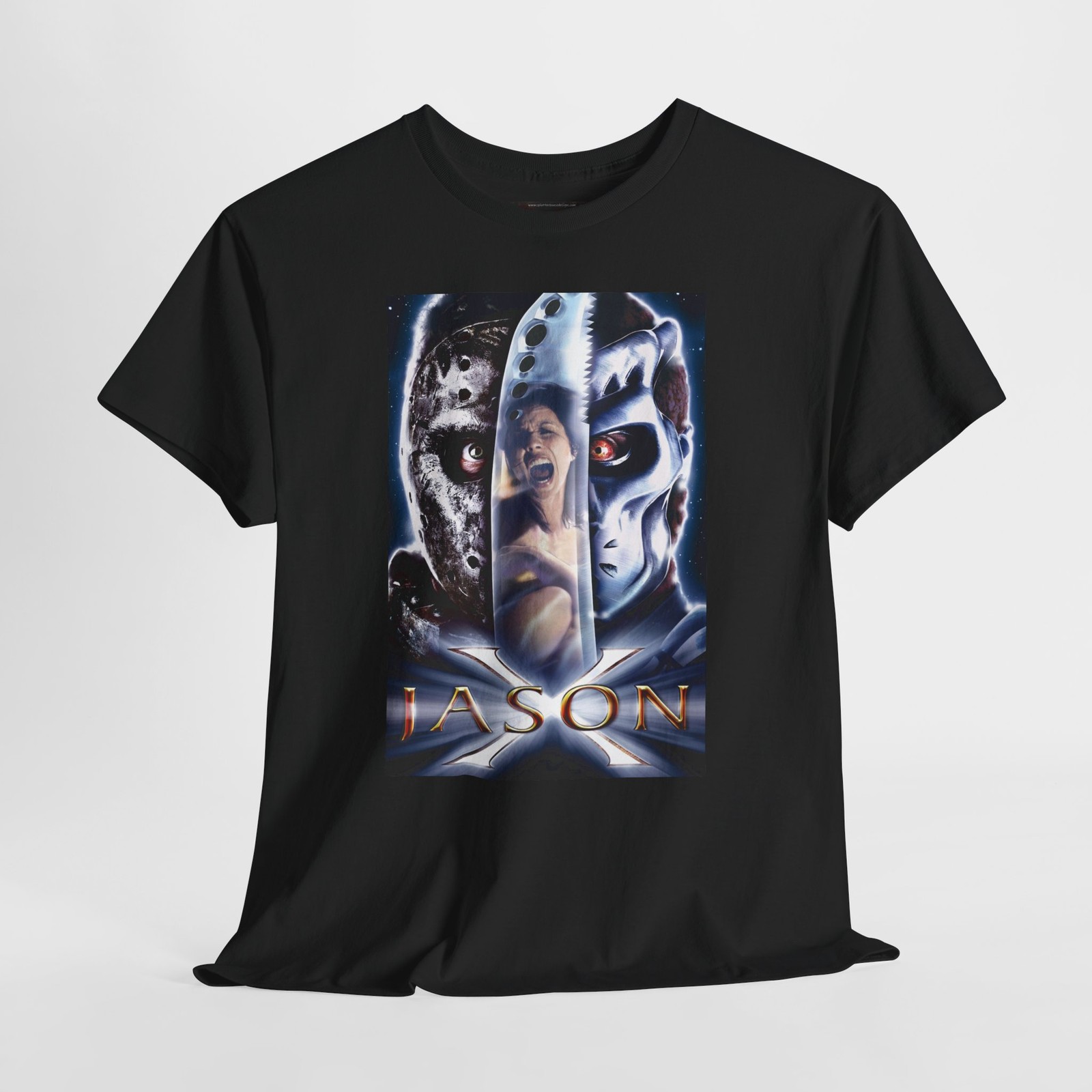 Jason X Friday the 13th 2001 Retro Movie Poster Horror Unisex Graphic T-Shirt