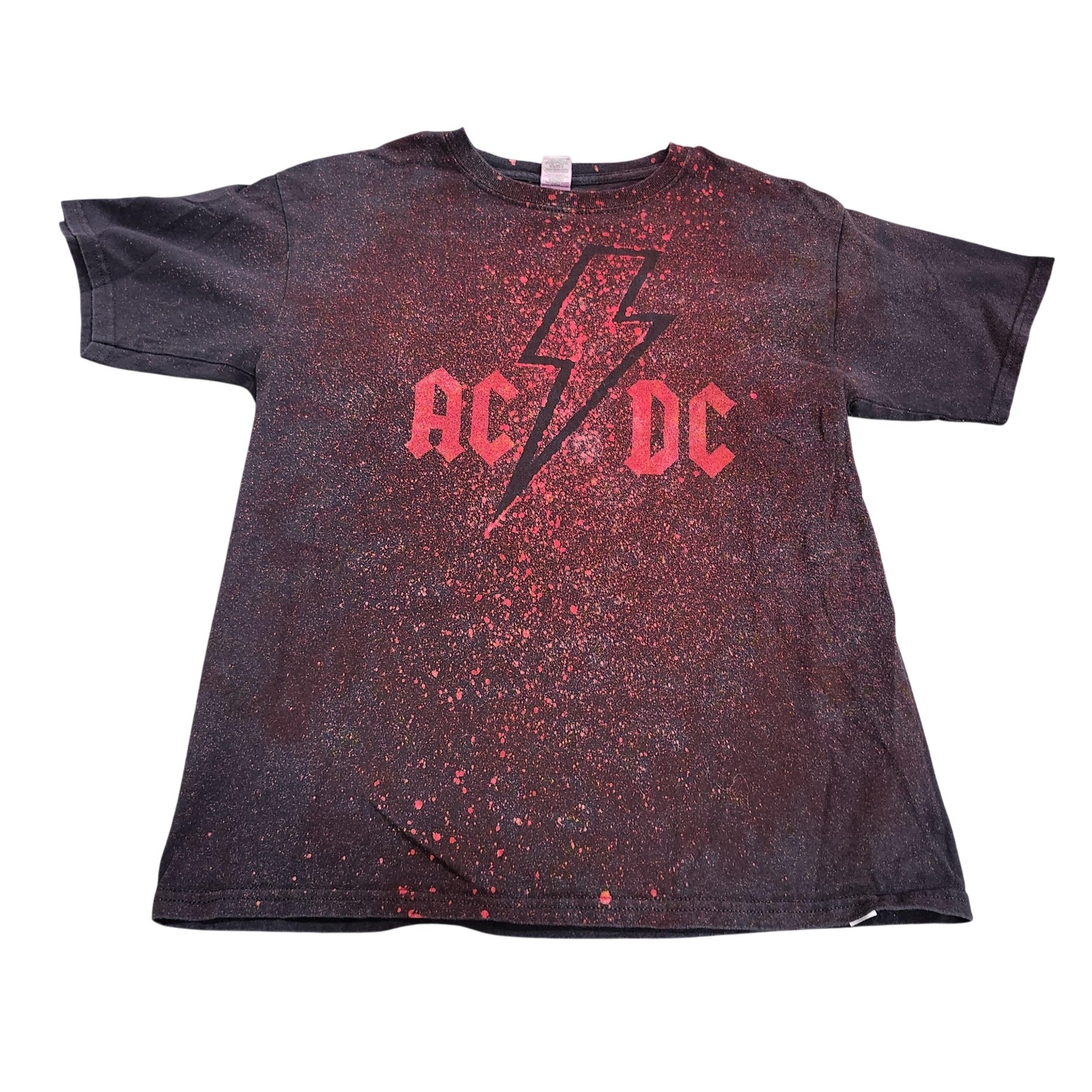 Gildan Shirt Mens XL Black AC/DC Lightning Bolt Graphic Tee Rock Band Top