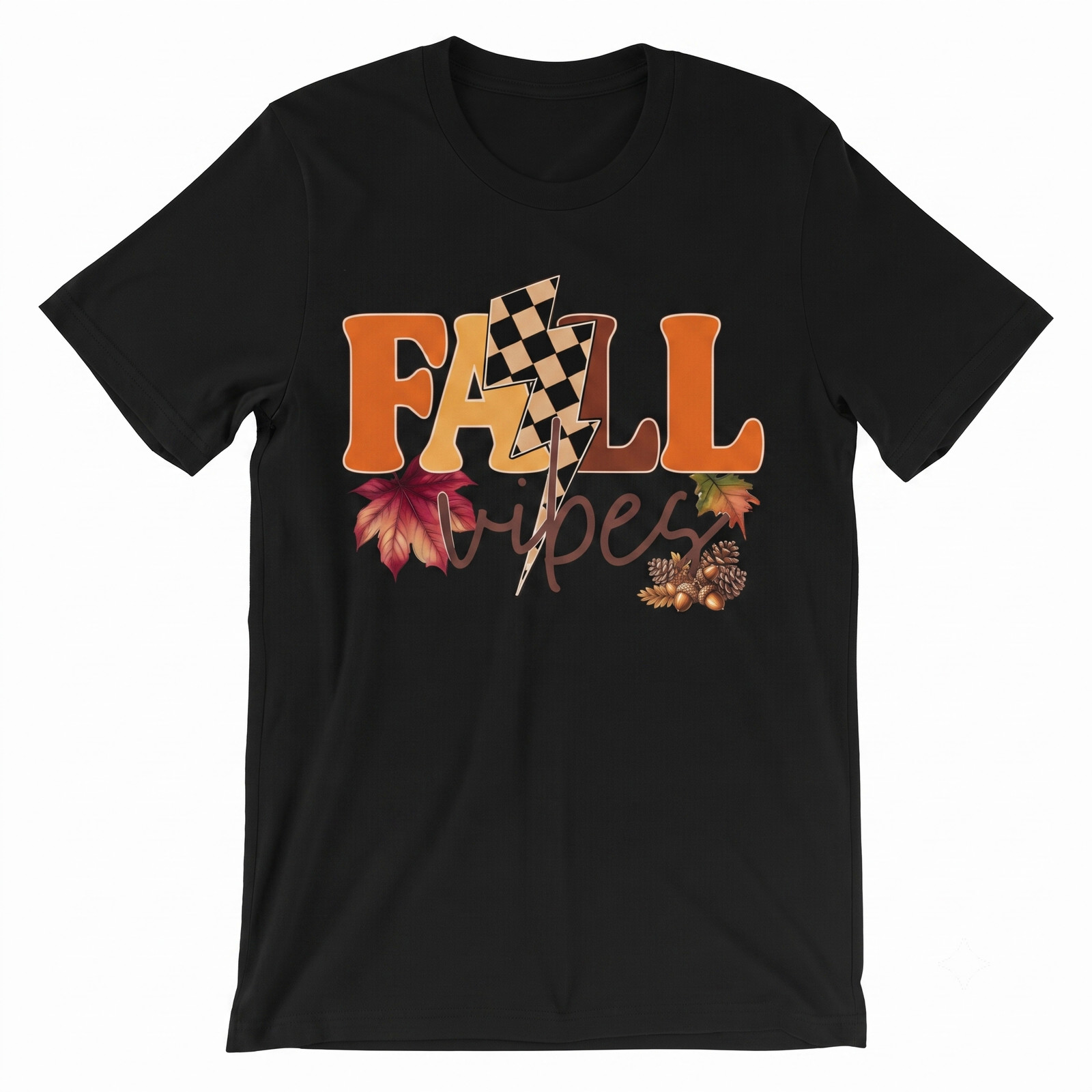 Fall Vibes Womens T-Shirt Retro Fall Autumn Thanksgiving T-shirt For Men Women