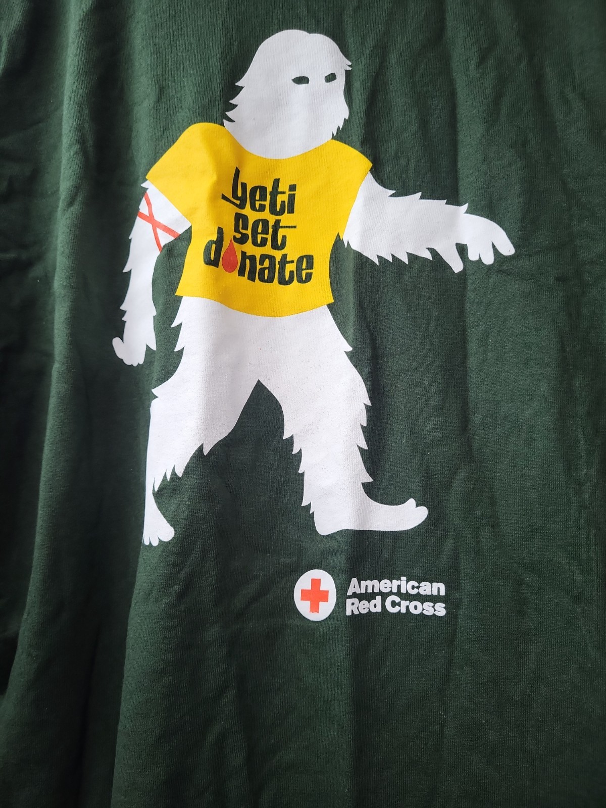 American Red Cross Yeti Set Donate Long Sleeve 2XL T-Shirt Gildan Ultra Cotton