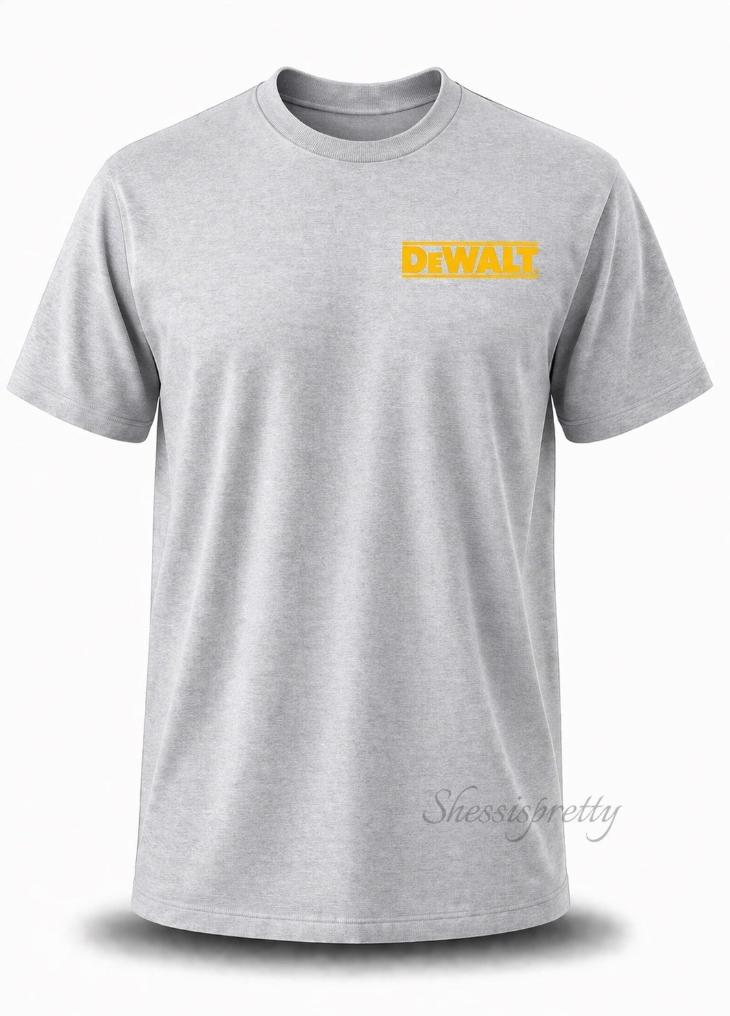 DeWALT Style T-Shirt 100% Cotton Workwear Tee Dewalt Clothing S-3XL DeWalt drill