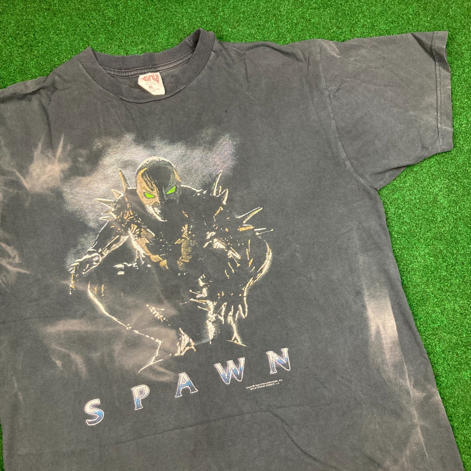 Vintage Spawn Shirt Mens XL Black 1997 Todd McFarlane Movie Promo Logo Faded 90s
