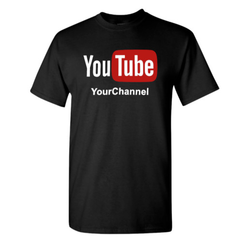 Men’s Youtube T-Shirt Your Custom TEXT Shirt Your Channel Name