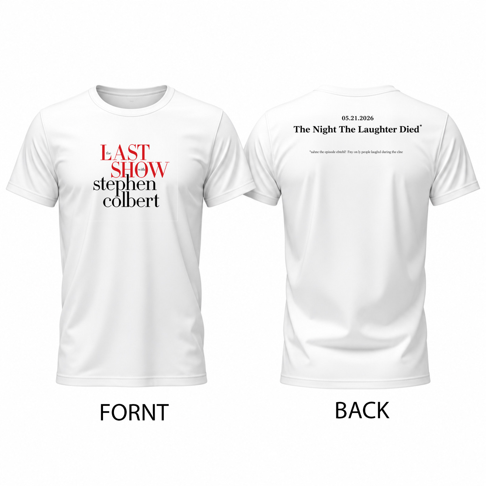 The Last Show White T-Shirt Double Sided Print Graphic Tee Men
