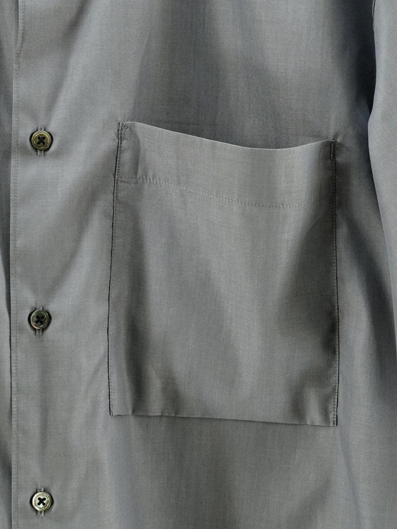 STILL BY HAND 200 Double High-Density Short Sleeve Shirt 46 Slate Gray