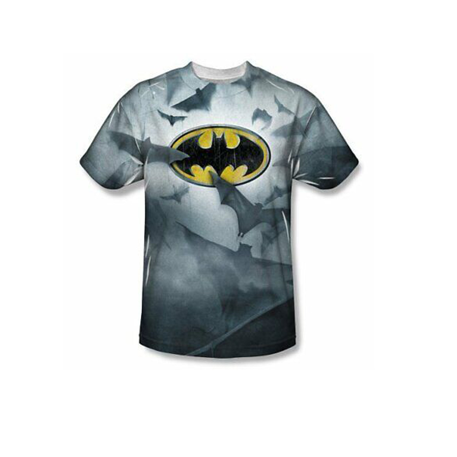 Adult Unisex DC Universe Iconic Batman Logo With Bats Sublimated T-shirt