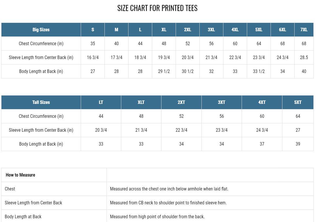 DEAR LORD Cotton Printed Tee Shirt Regular and Big and Tall Sizes