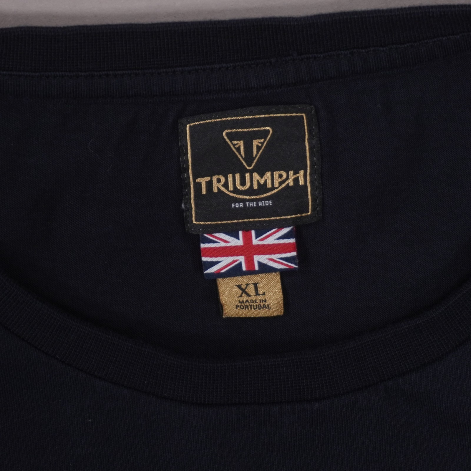 Triumph Motorcycles Official Merch Logo T Shirt Mens XL Black Cotton / Flaw