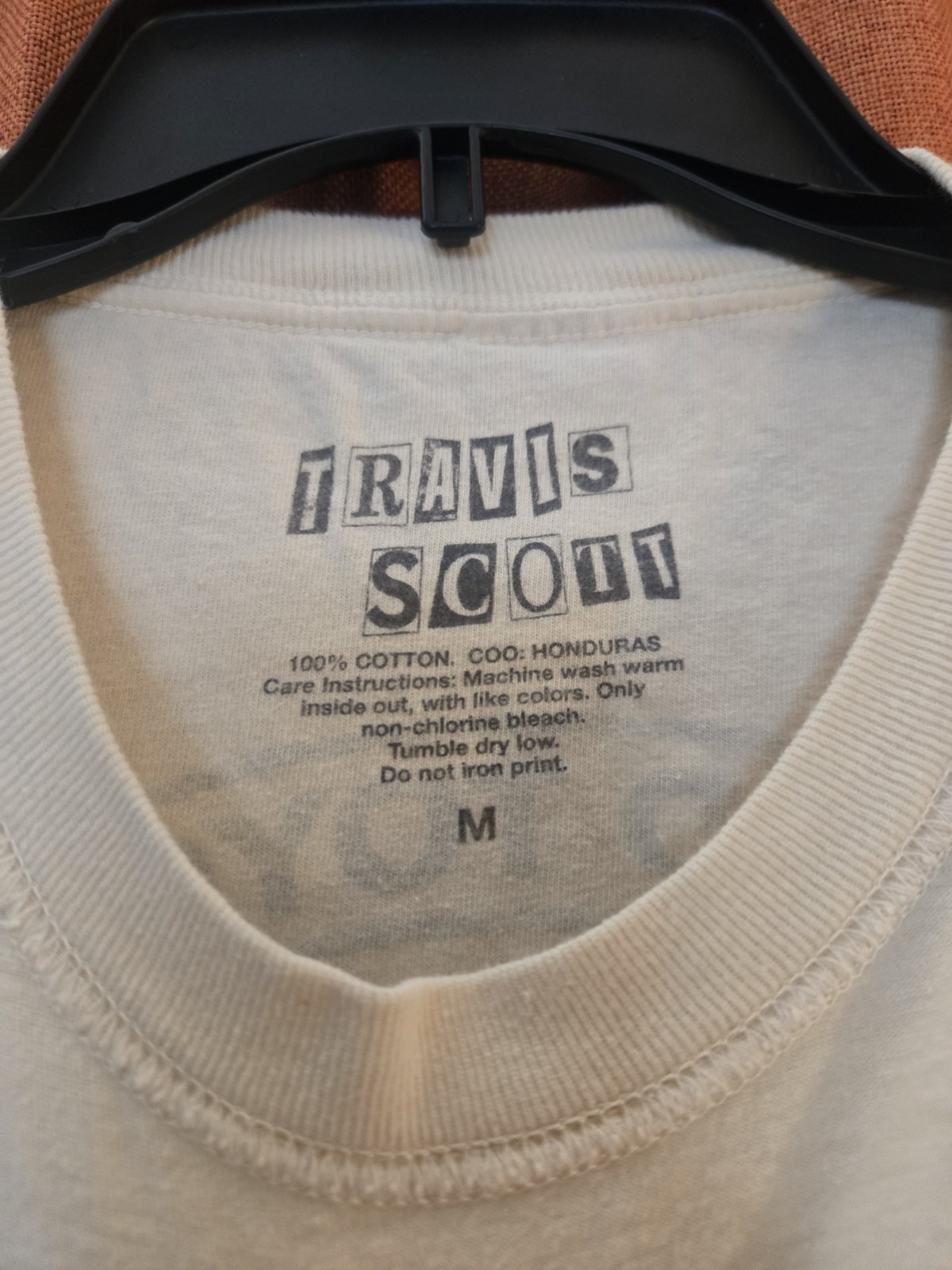 Travis Scott Men’s Off White Hood Toyota Graphic Logo Long Sleeve Tee M