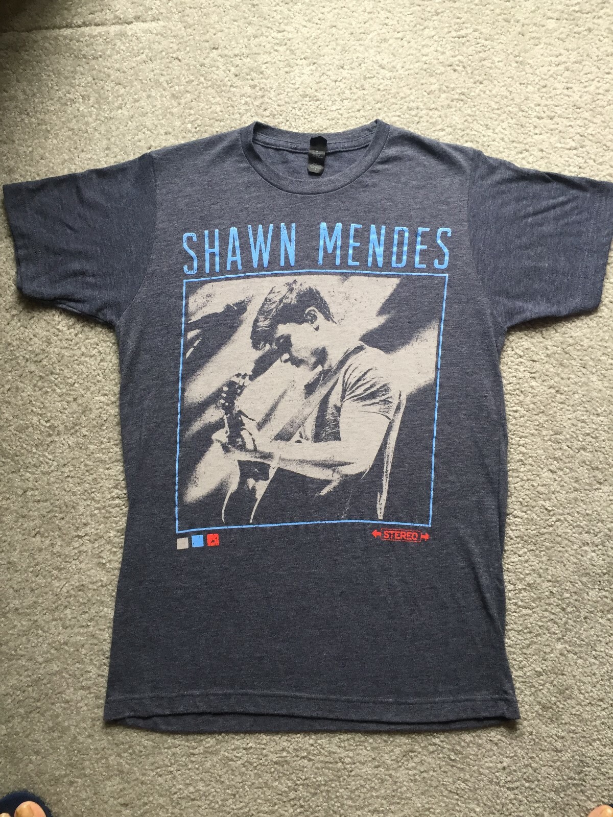 SHAWN MENDES TEE, GRAY 65% COTTON, 35% POLYESTER, SIZE S, perfect condition