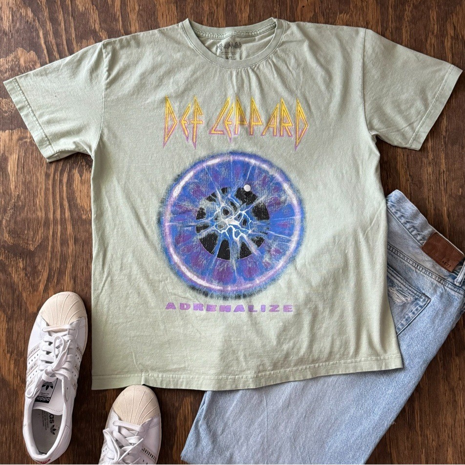 Def Leppard Adrenalize T-Shirt Large 2022 Rock Band Graphic Tee