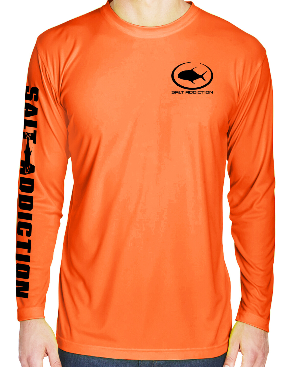 Salt Addiction long sleeve microfiber performance dri fishing t shirt 30+ UV