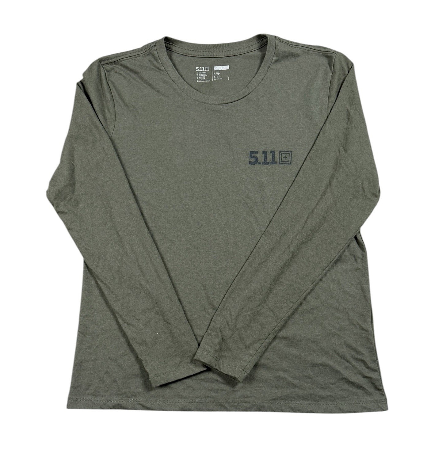 5.11 Tactical Men’s Large Olive Green Send It Long Sleeve Graphic T-Shirt