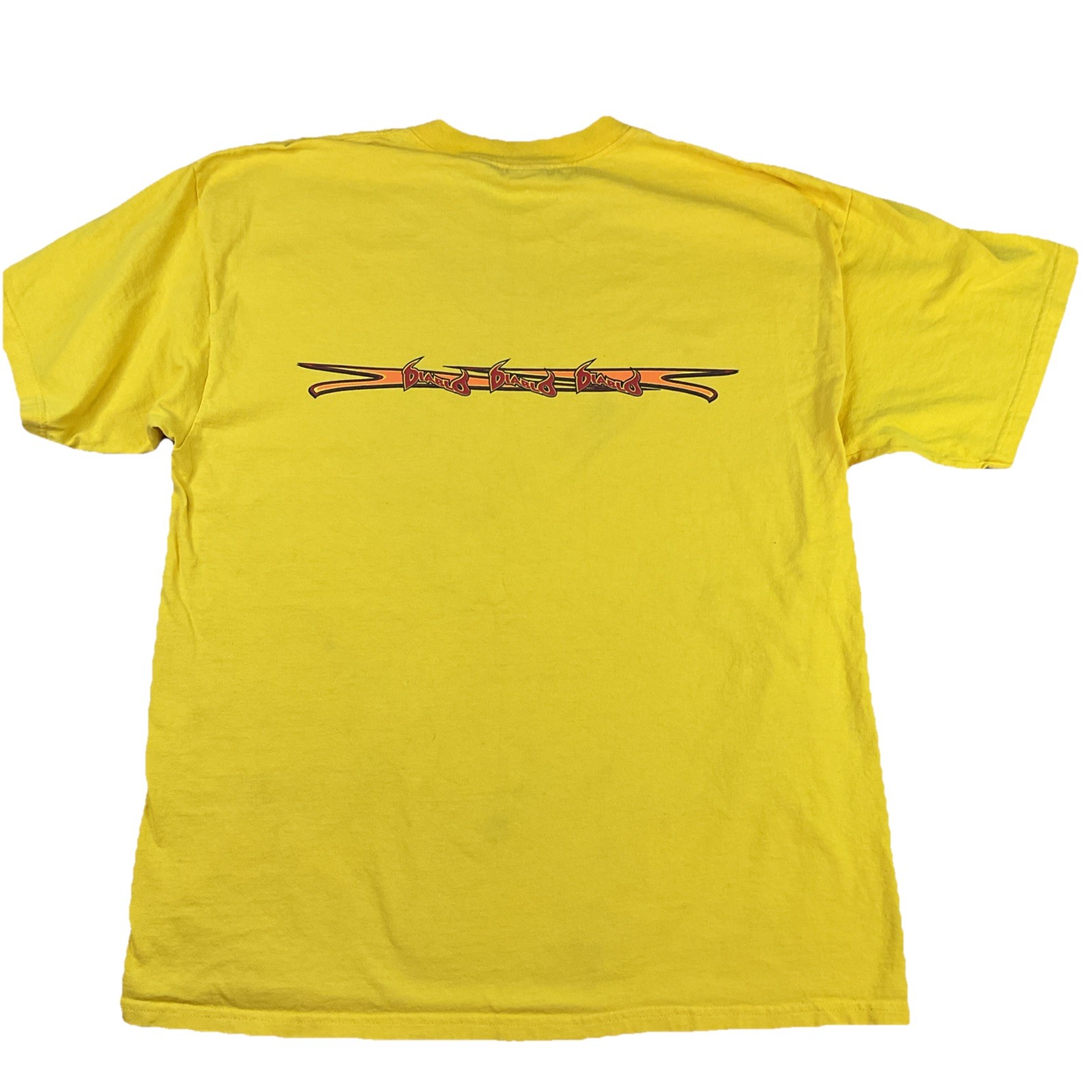 Vintage Diablo Paintball T-Shirt Men Sz XL Y2K Graphic Crew Yellow Short Sleeve