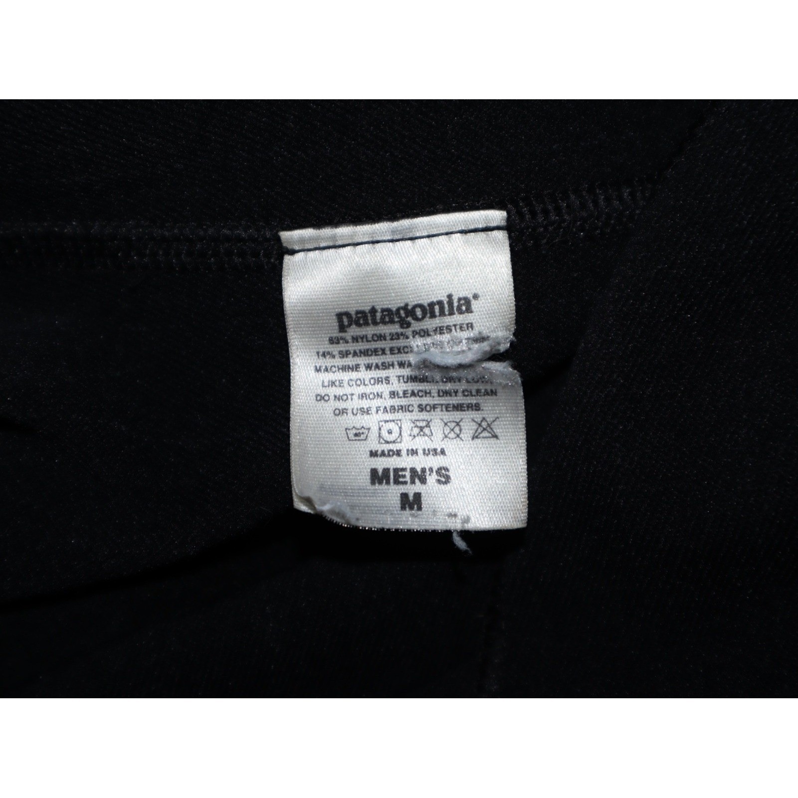 Vintage Patagonia Pullover Men M Black 1/2 Zip Mock Neck Long Sleeve EUC VTG USA