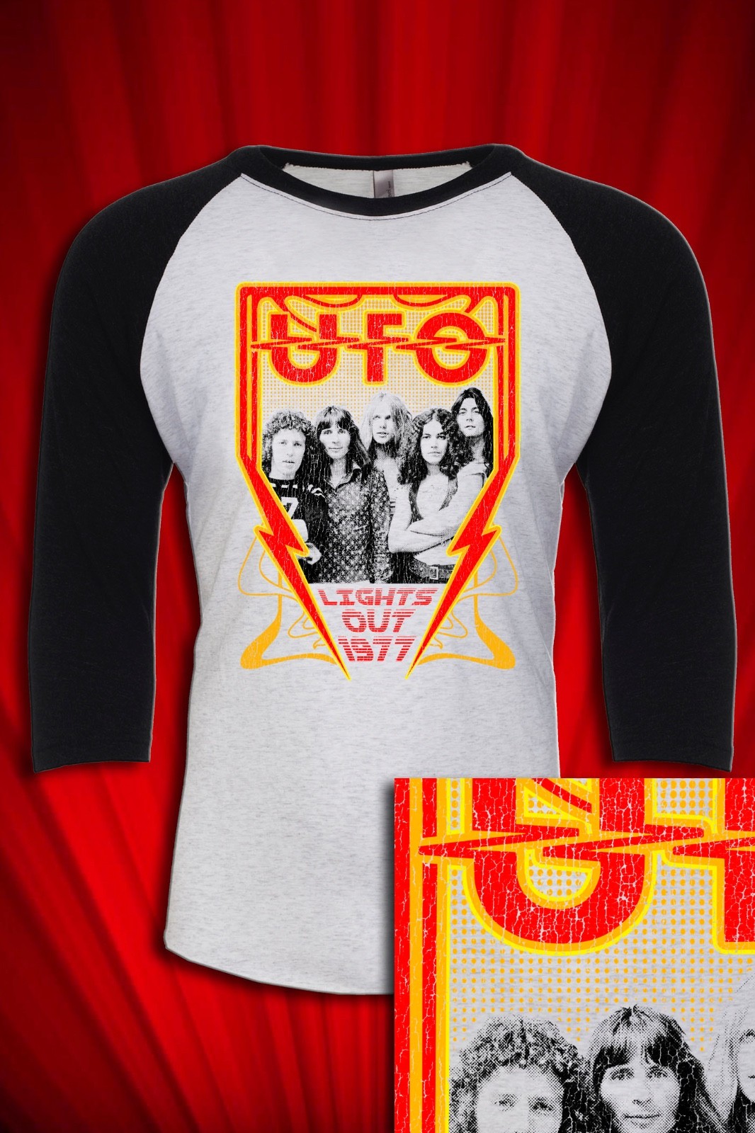UFO 1977 Vintage Tour Concert Jersey Inspired Music Style Tee UNISEX SM-XXL