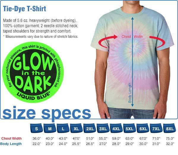 GRATEFUL DEAD-ALIEN SPIRAL BEARS-GLOW IN THE DARK-TIE DYE T-SHIRT S-M-L-XL-2X