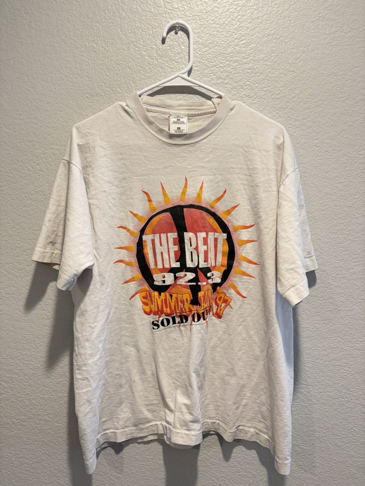 VTG Summer Jam 92.3 THE BEAT 1997 Rap Tee Shirt SZ XL RARE TUPAC DJ QUIK AALIYAH