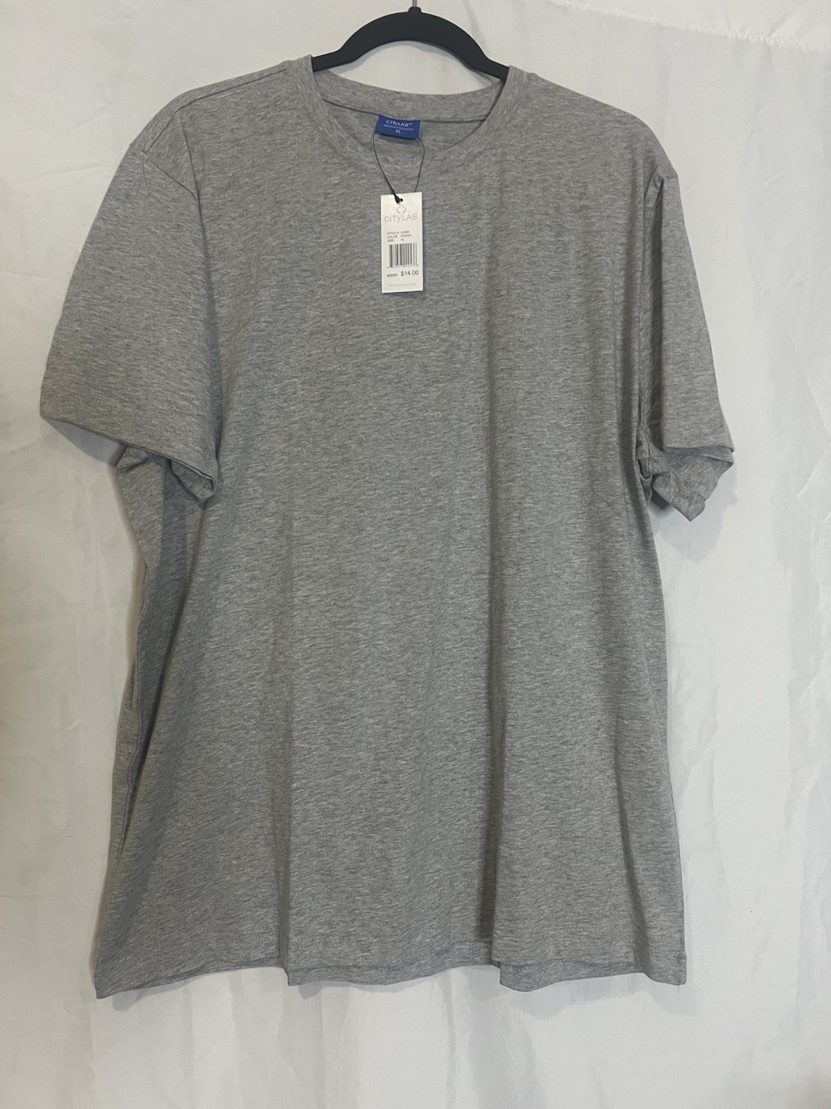 city lab t shirt Men ‘S White And Navy Sz XL Gray