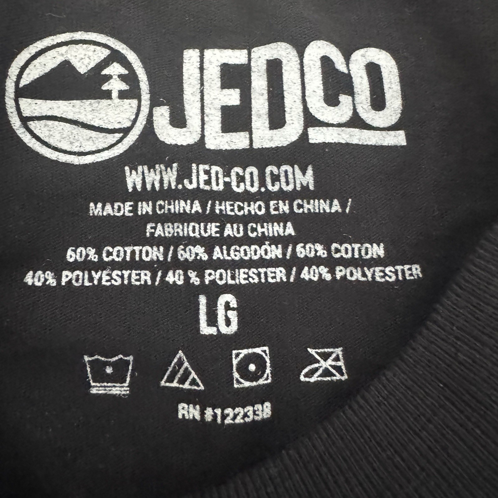 JEDCO Freedom Deer Skull Flag Graphic T Shirt Men’s Large Black Patriotic USA