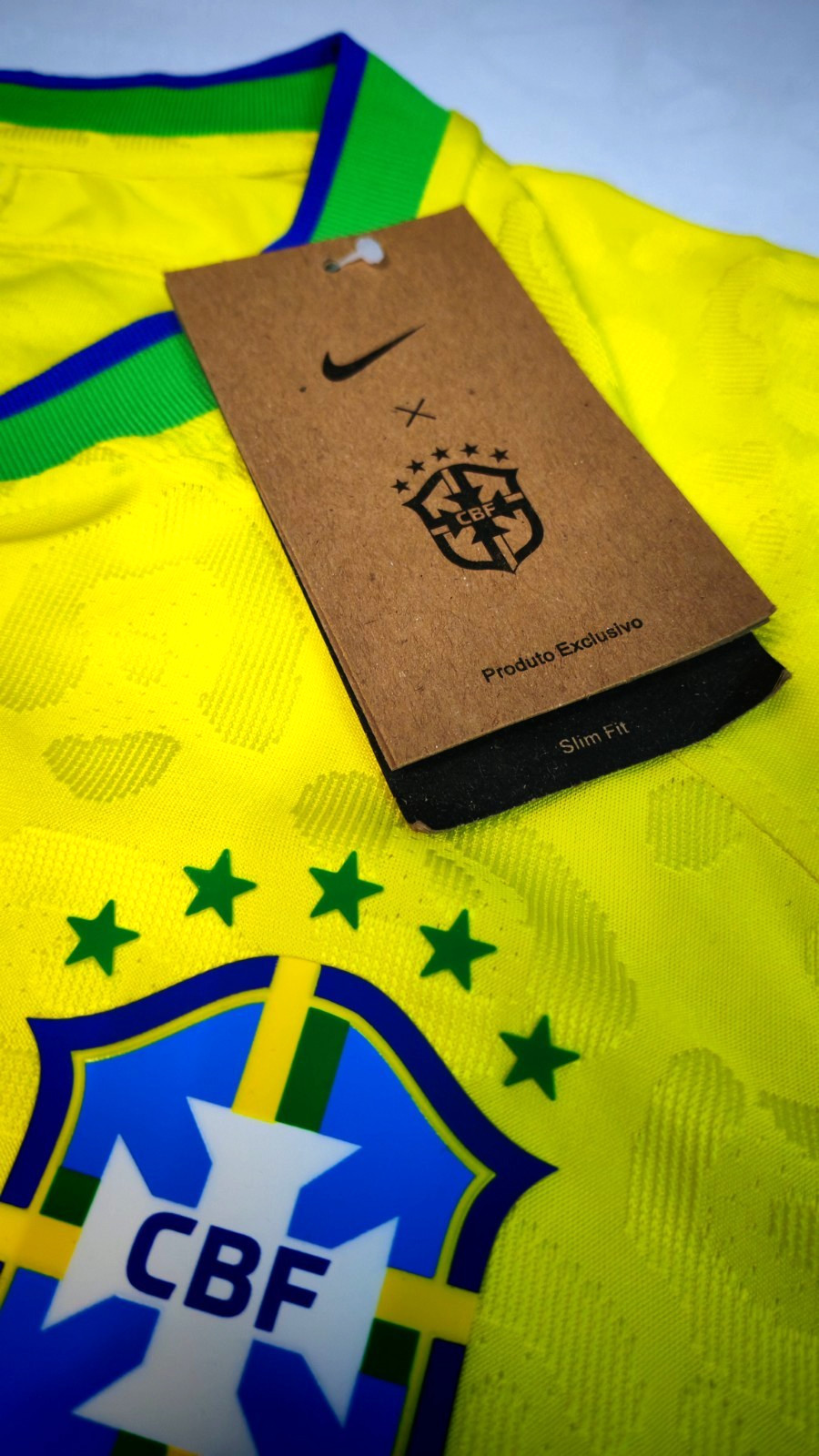 Nike Brazil 2022 World Cup Home Jersey Player Issue Dri-FIT ADV Yellow Mens Size