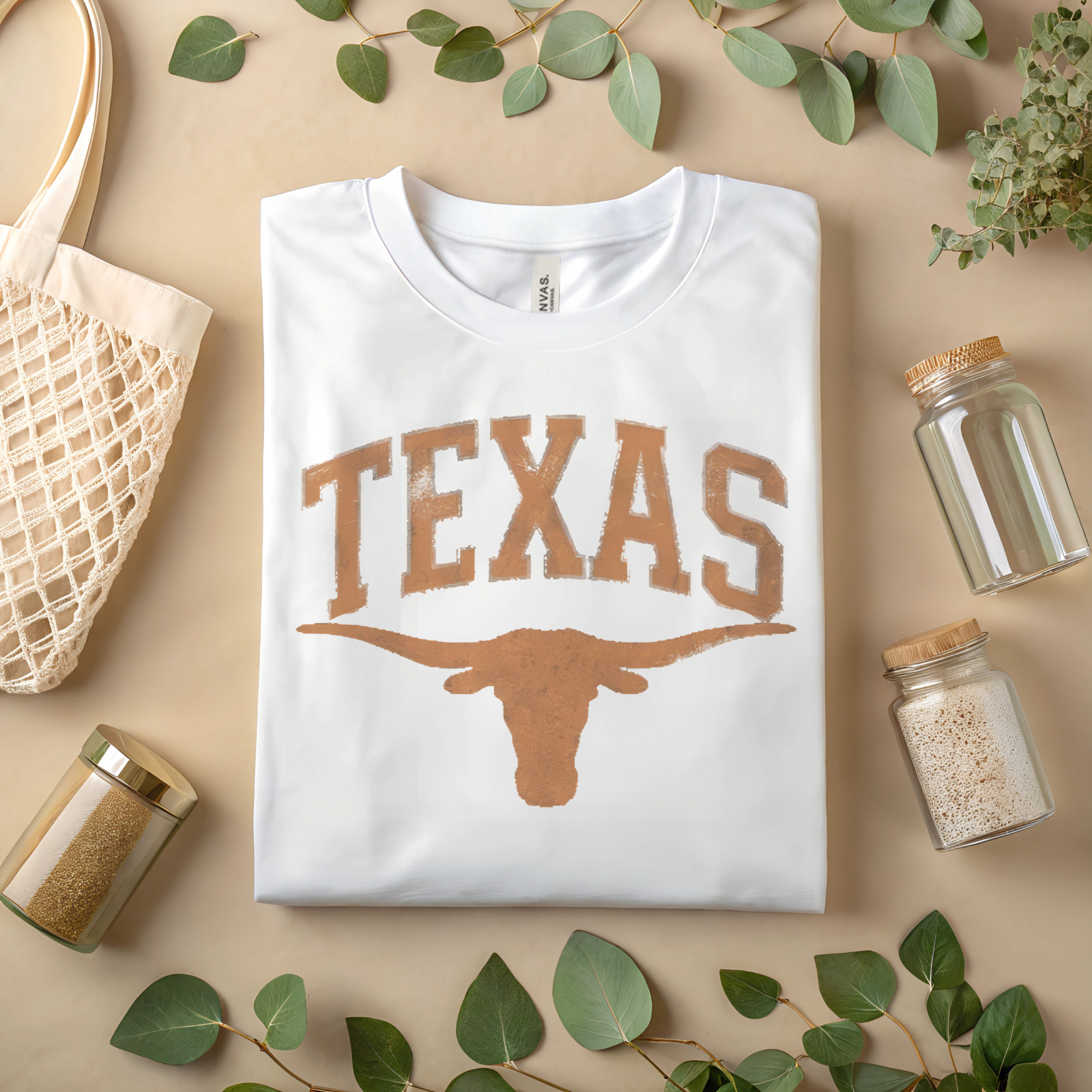 Texas Longhorn T-Shirt – Vintage Distressed Western Cowboy Tee A204
